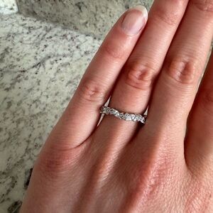Elegant Silver Diamond Ring